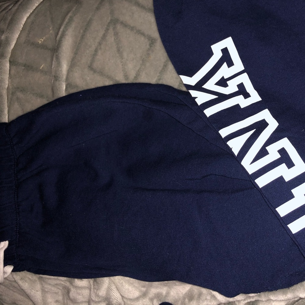 Navy pink logo classic pants